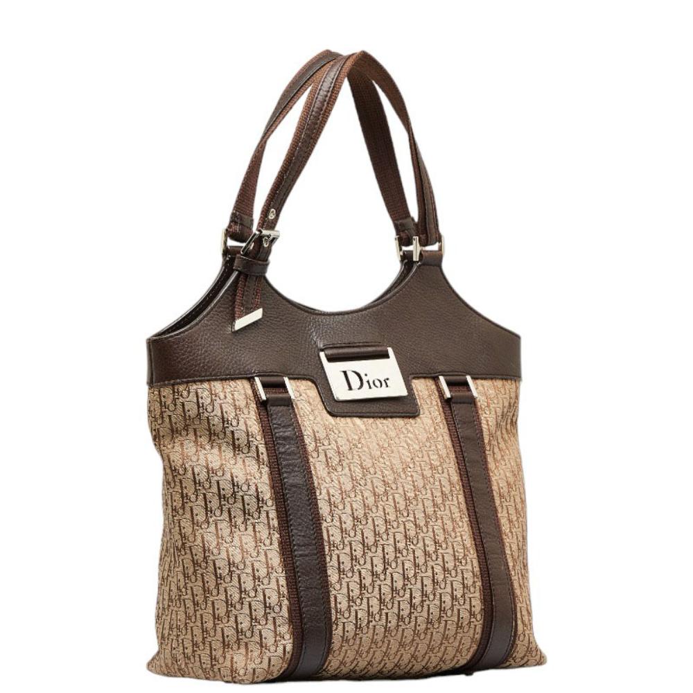 Beige Canvas Dior Handbag