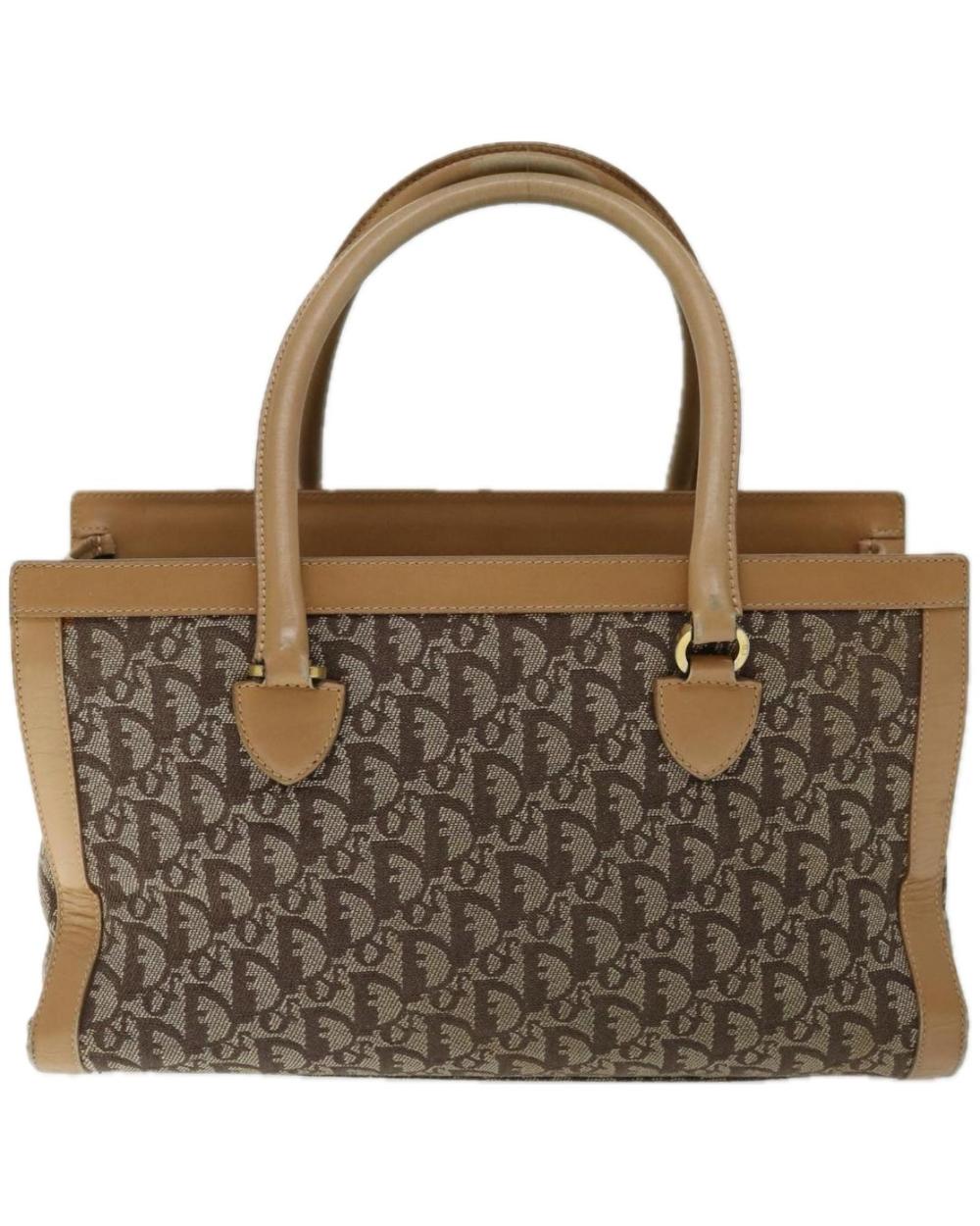 Beige Canvas Dior Handbag