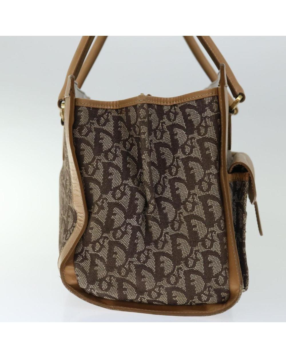 Beige Canvas Dior Handbag