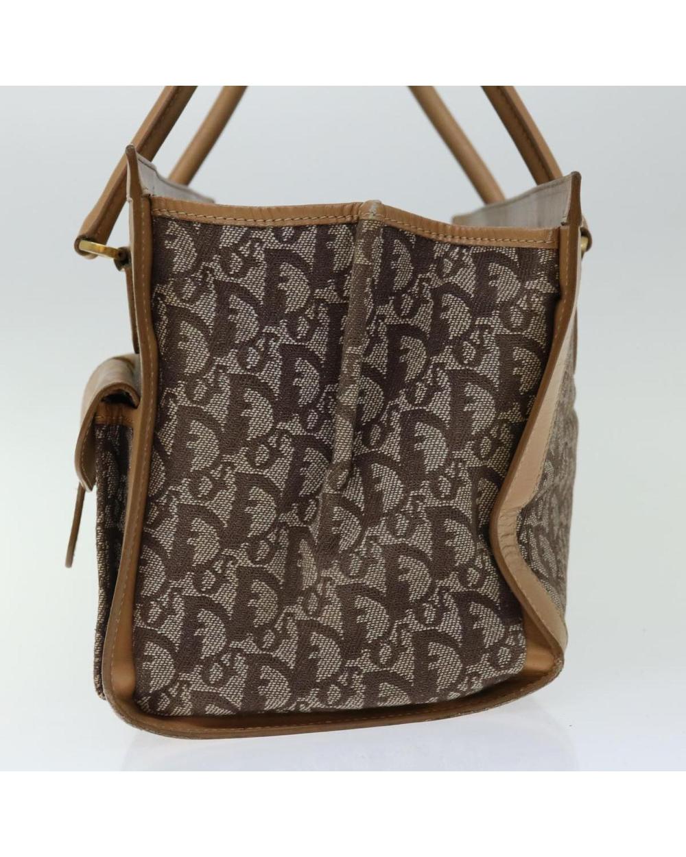 Beige Canvas Dior Handbag