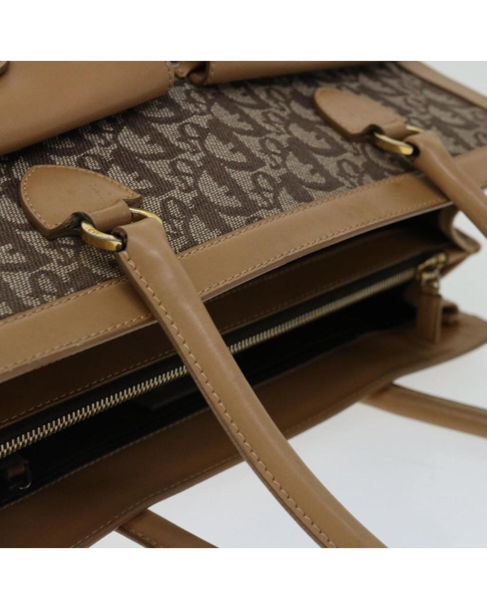 Beige Canvas Dior Handbag