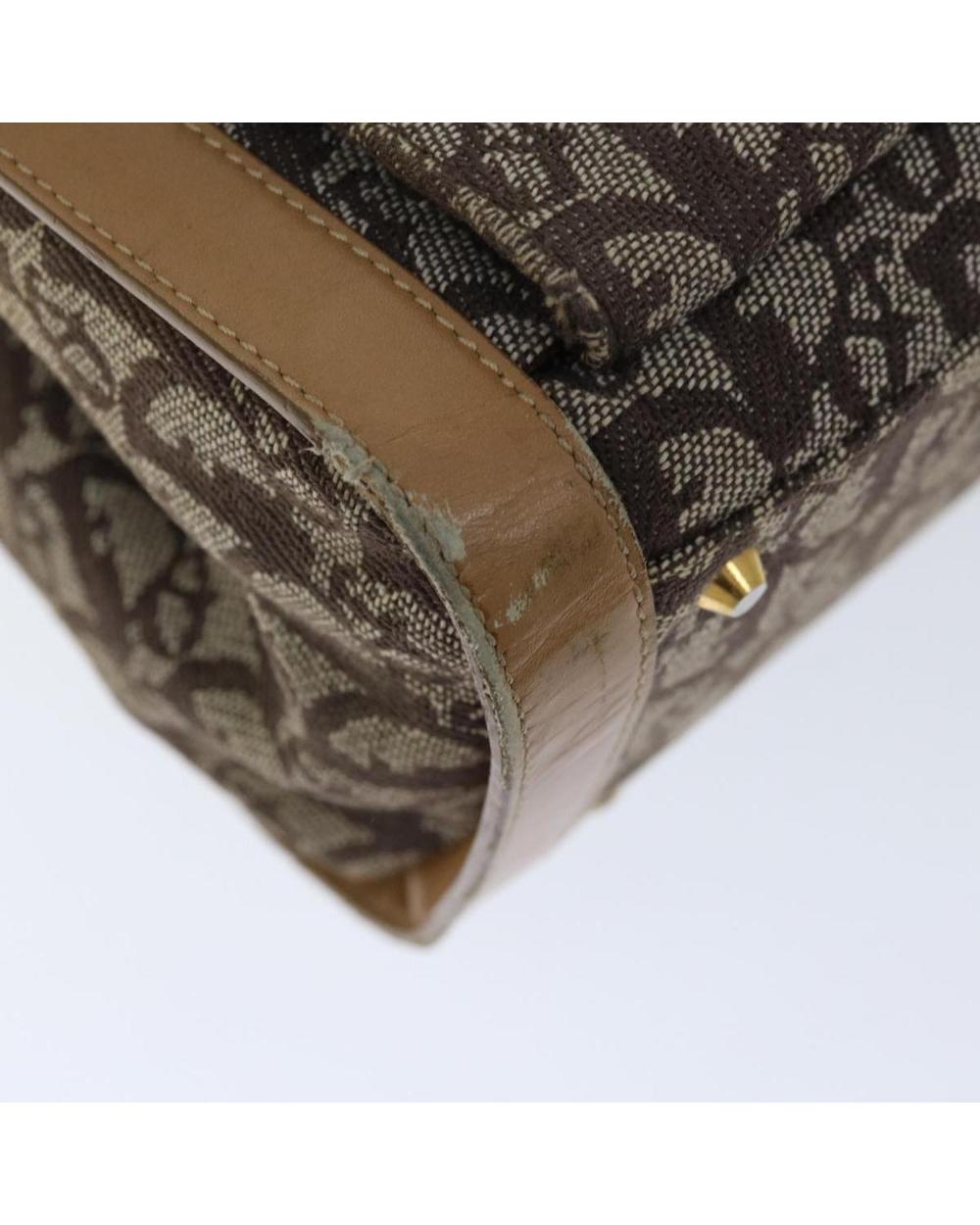 Beige Canvas Dior Handbag