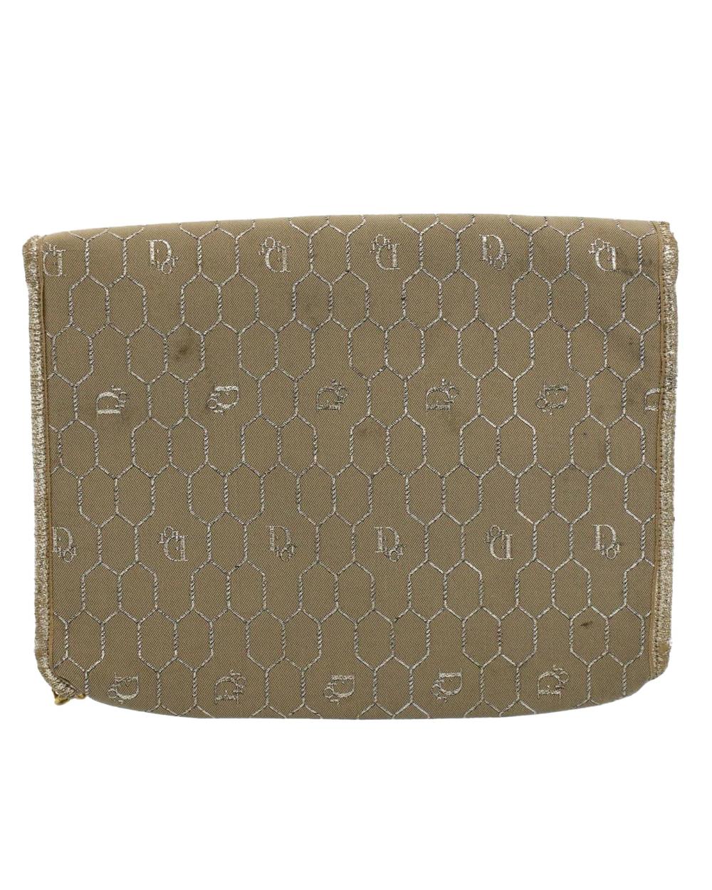 Beige Canvas Dior Shoulder Bag