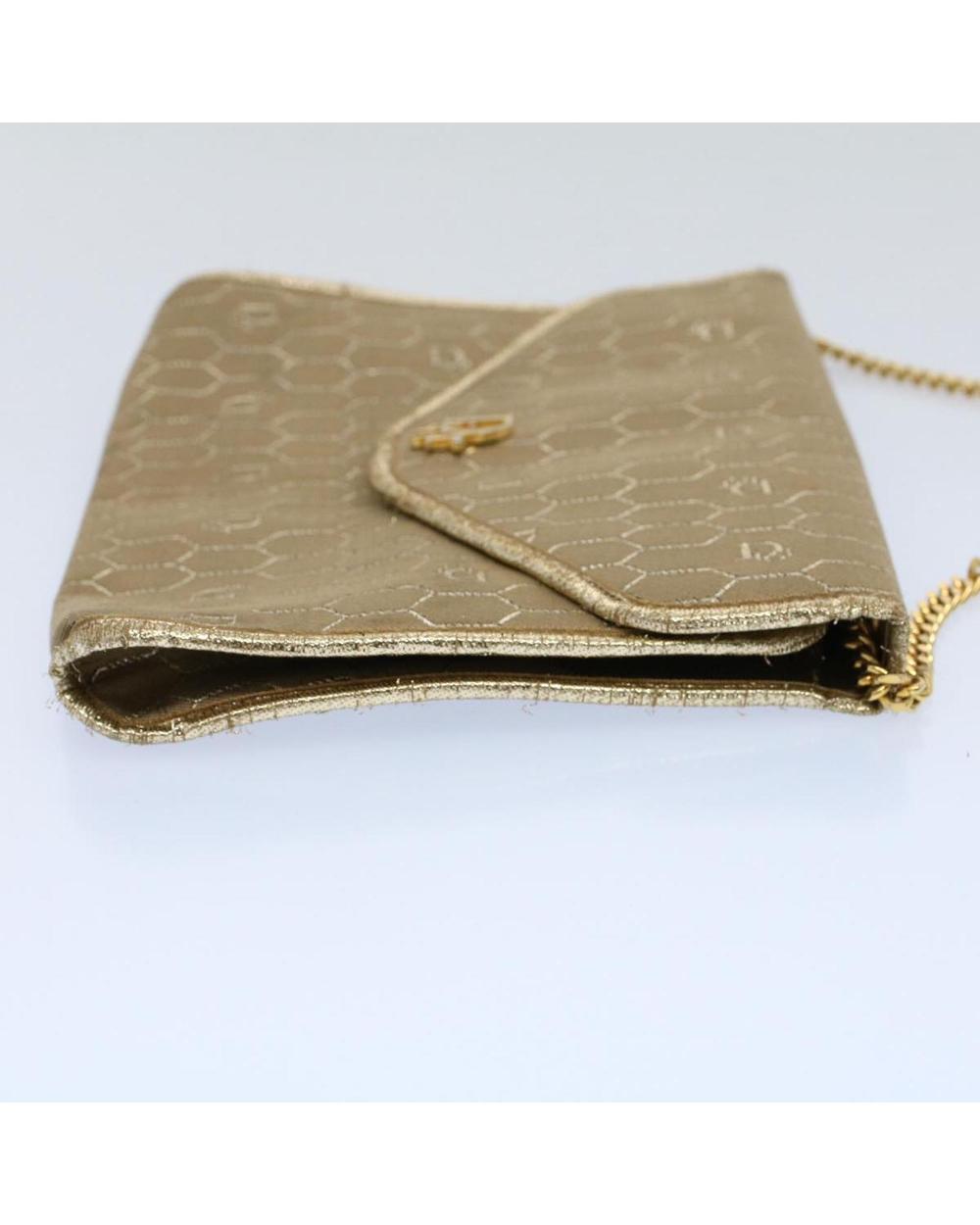 Beige Canvas Dior Shoulder Bag