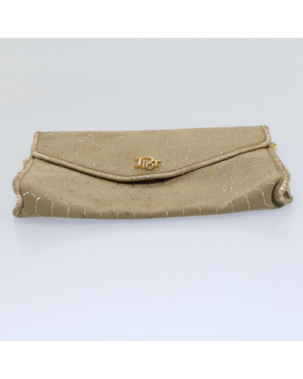 Beige Canvas Dior Shoulder Bag