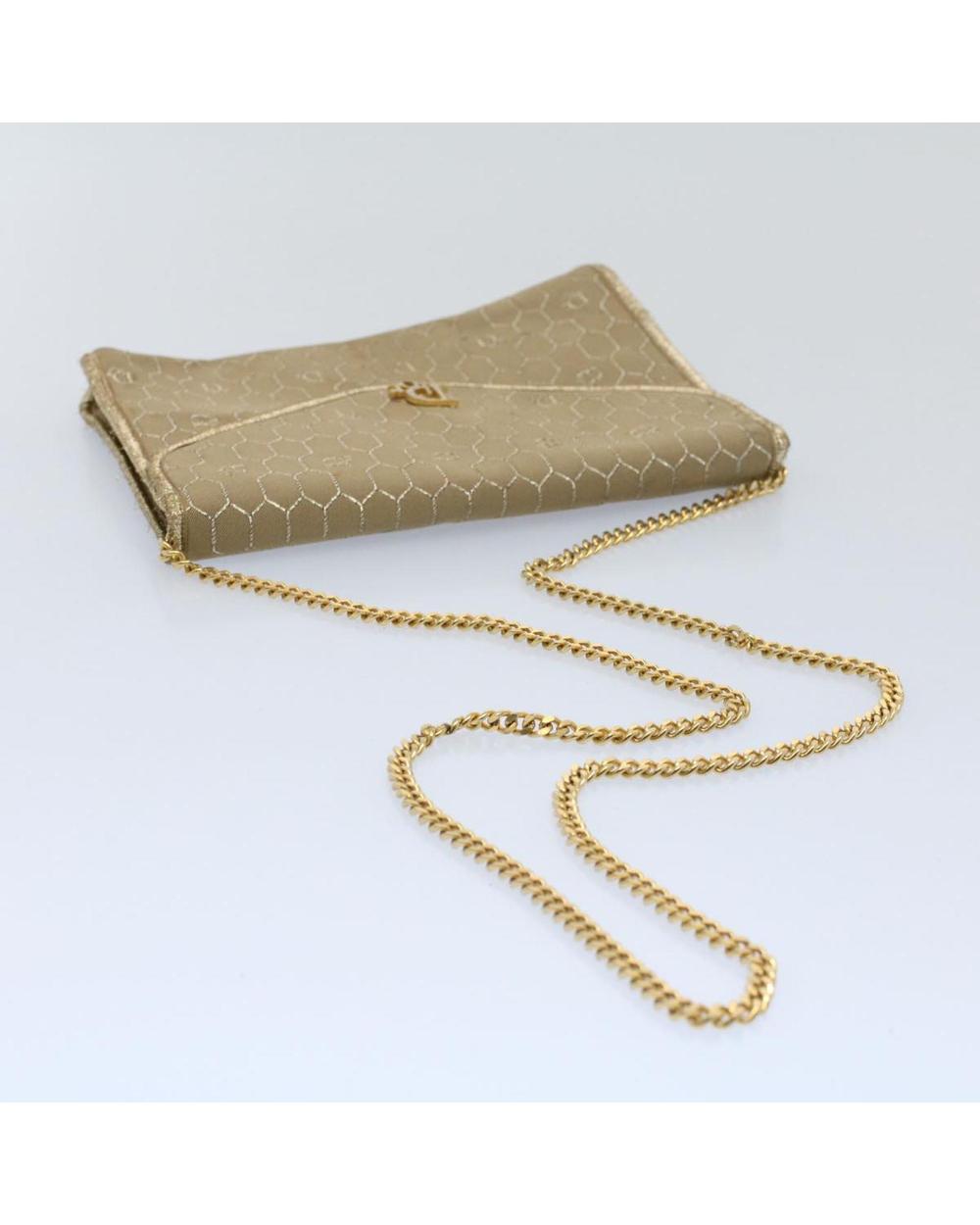 Beige Canvas Dior Shoulder Bag