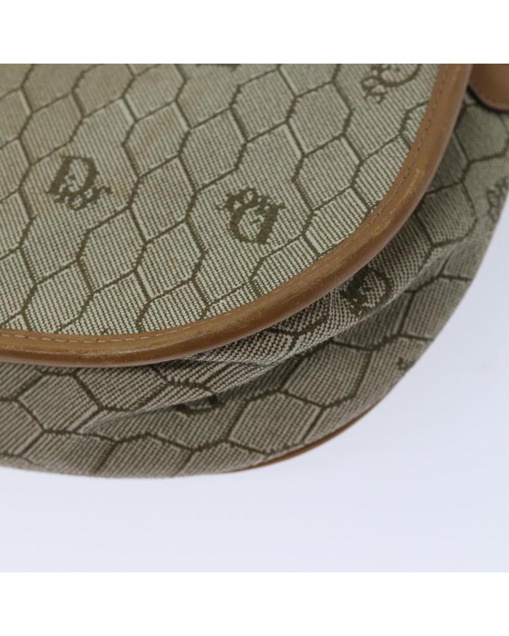 Beige Canvas Dior Shoulder Bag