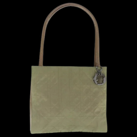 Beige Fabric Dior Shoulder Bag