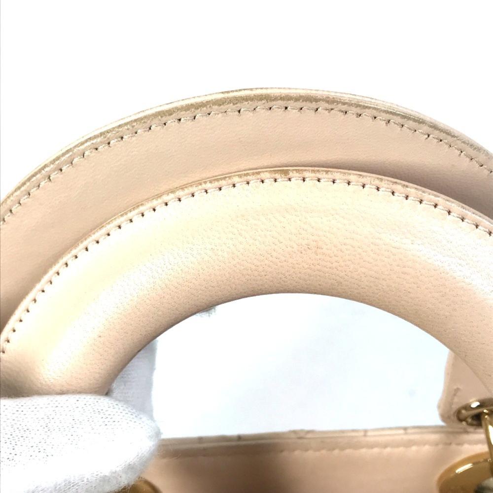 Beige Leather Dior Handbag