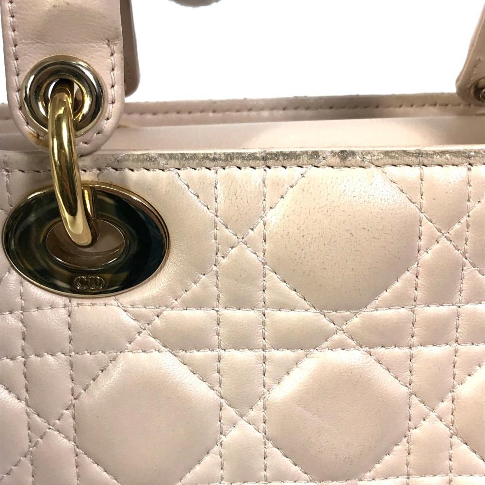 Beige Leather Dior Handbag