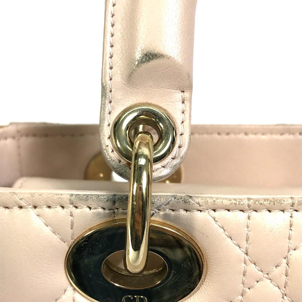 Beige Leather Dior Handbag