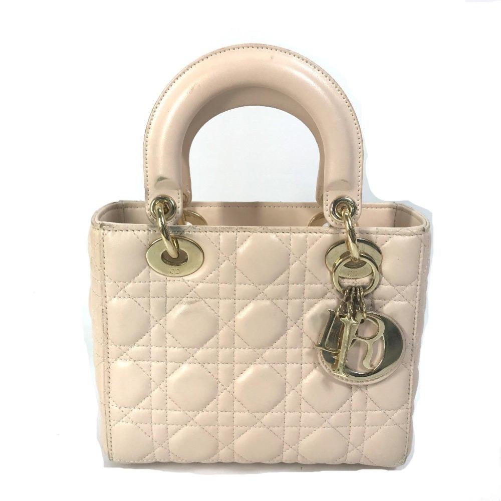Beige Leather Dior Handbag