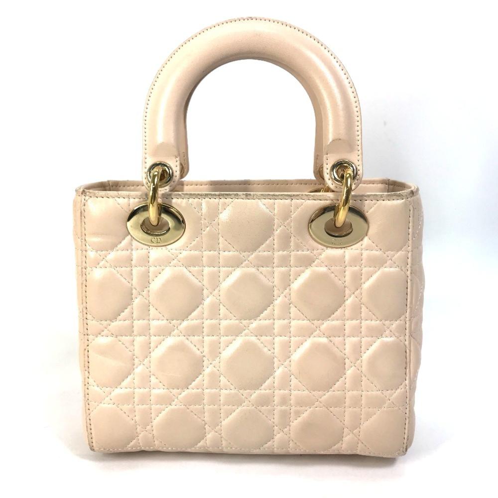 Beige Leather Dior Handbag