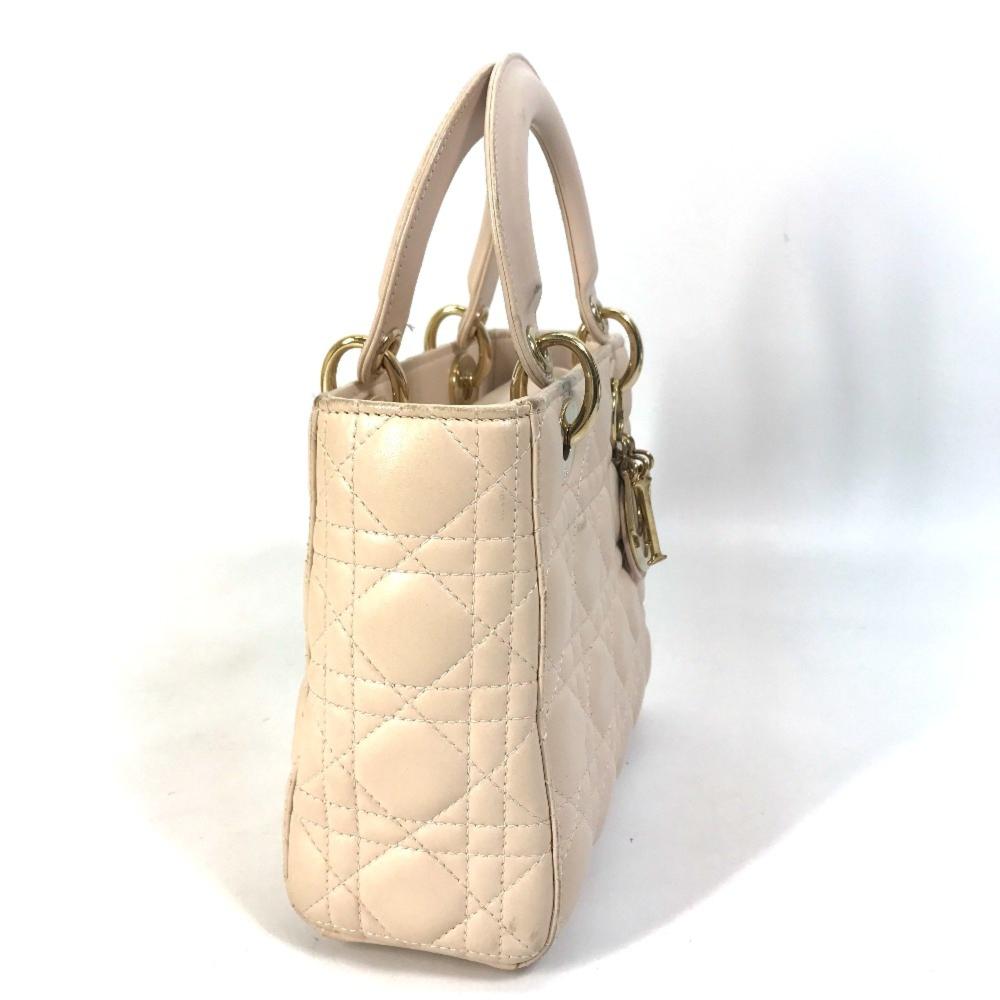 Beige Leather Dior Handbag