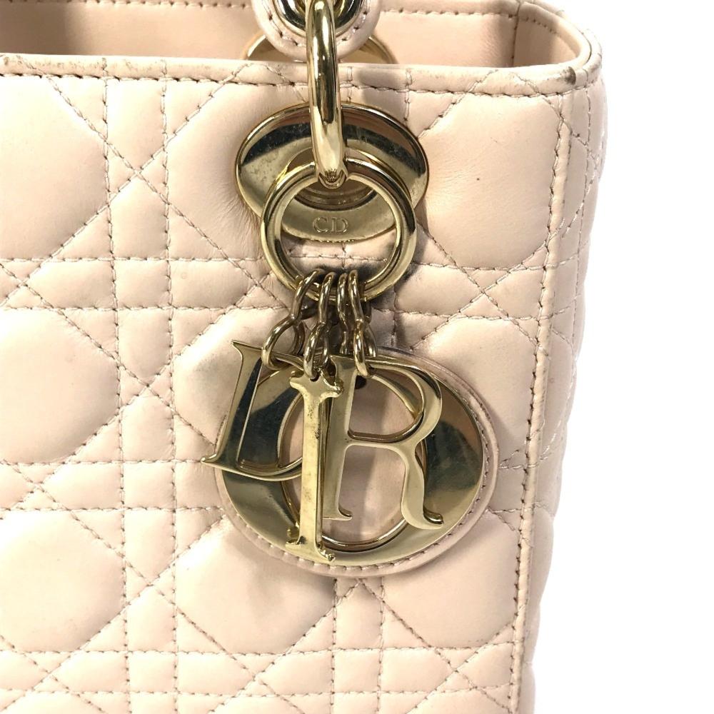 Beige Leather Dior Handbag