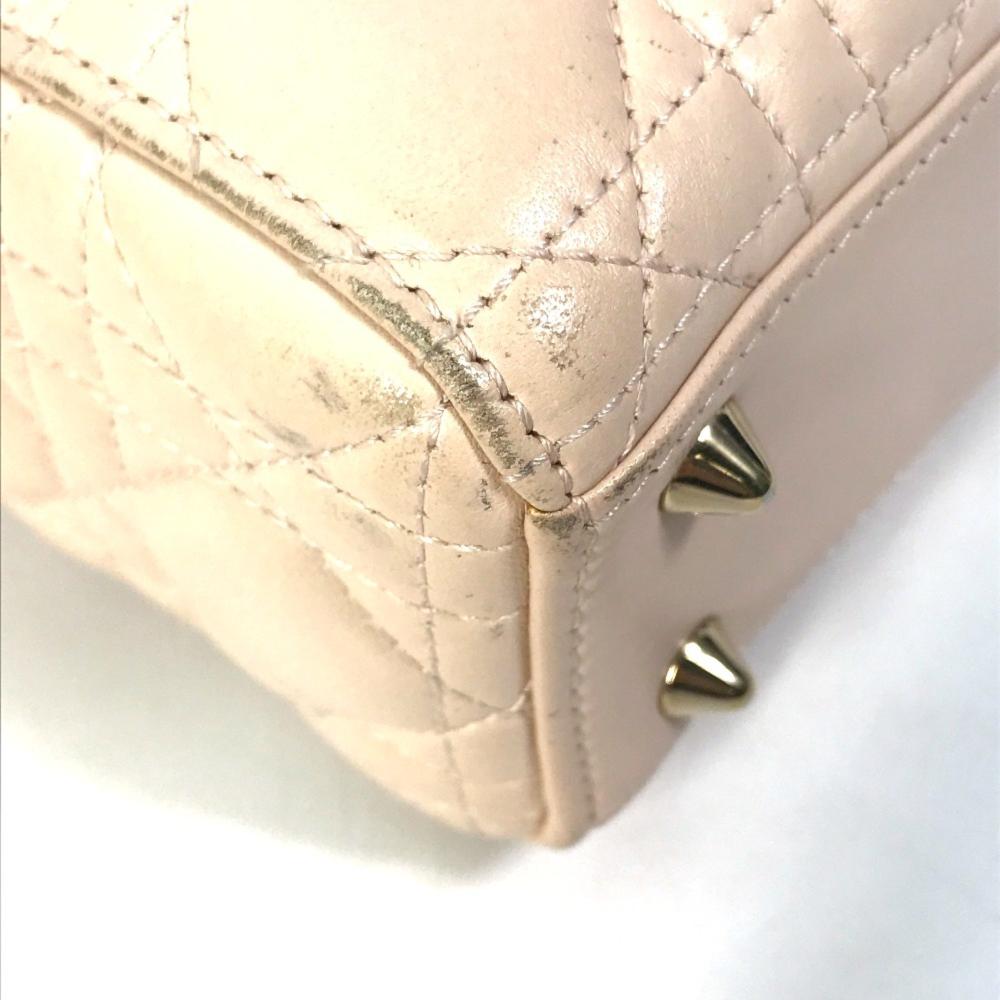 Beige Leather Dior Handbag
