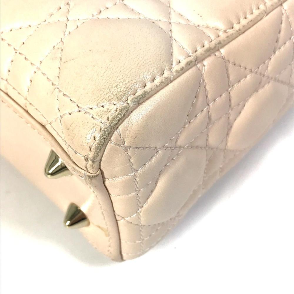 Beige Leather Dior Handbag