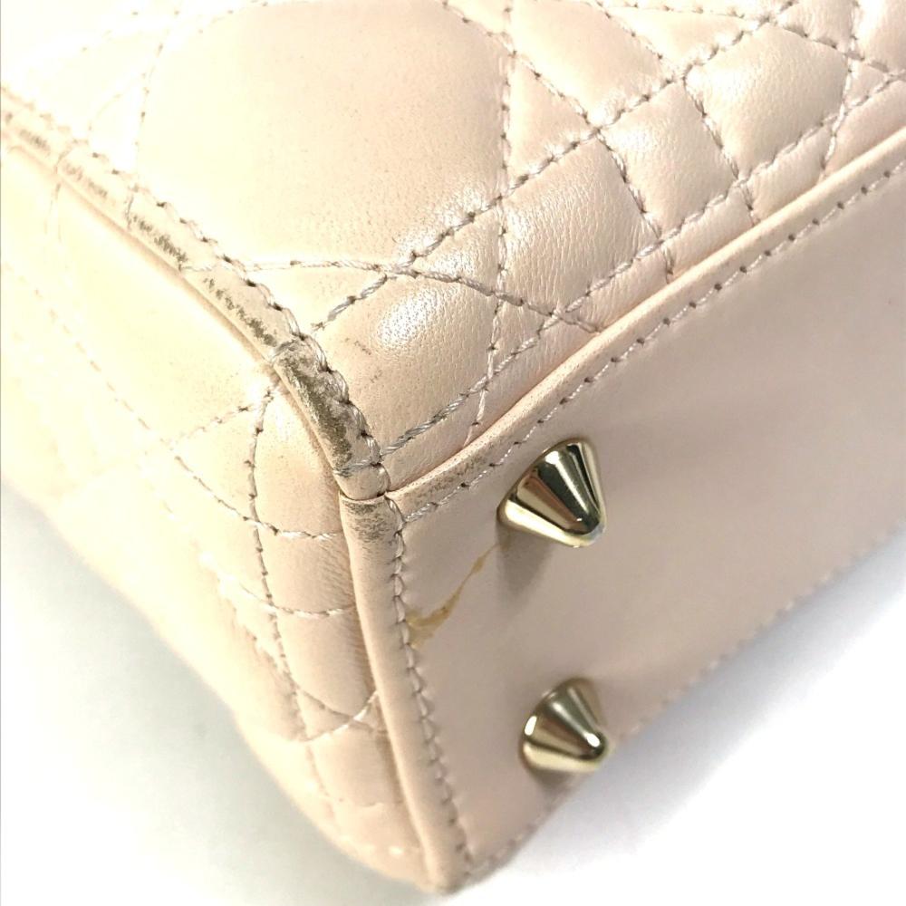 Beige Leather Dior Handbag