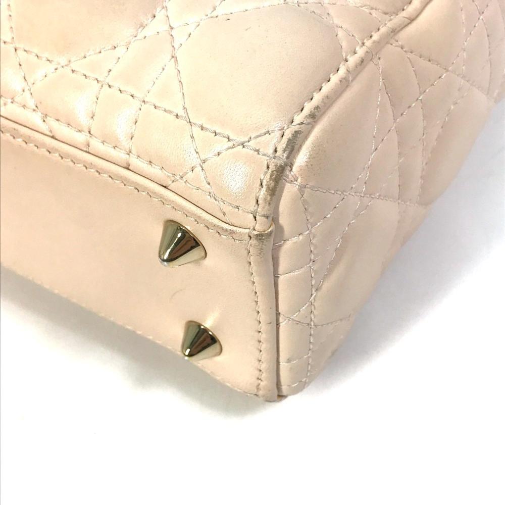 Beige Leather Dior Handbag