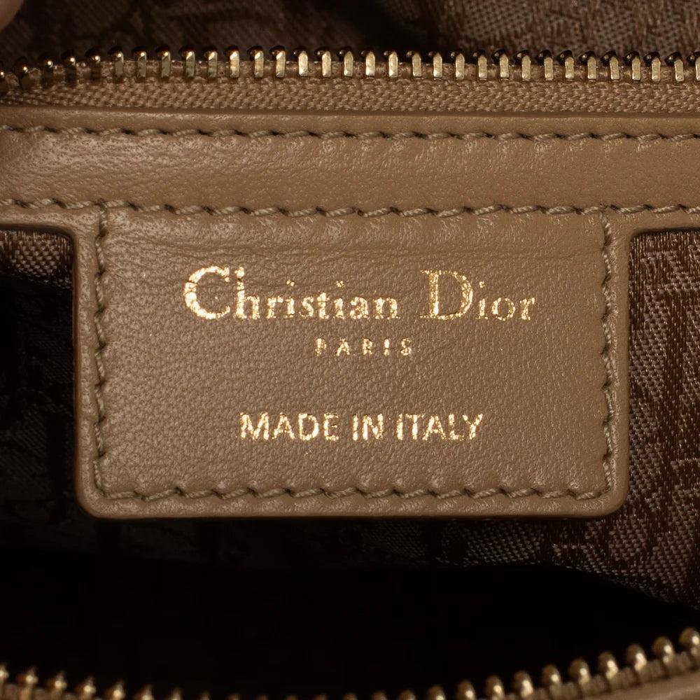 Beige Leather Dior Lady Dior
