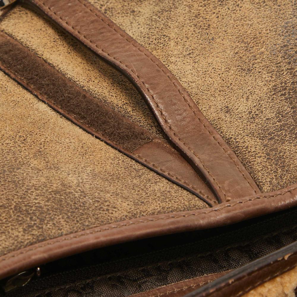 Beige Leather Dior Saddle Bag