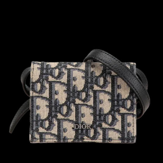 Beige Leather Dior Trotter Crossbody Bag