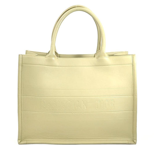 Beige Leather Dior Tote