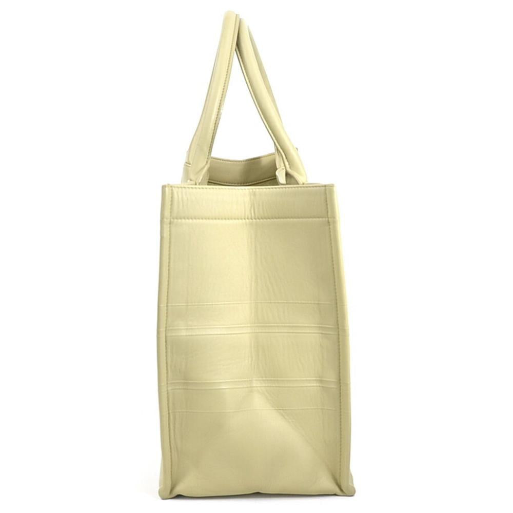 Beige Leather Dior Tote