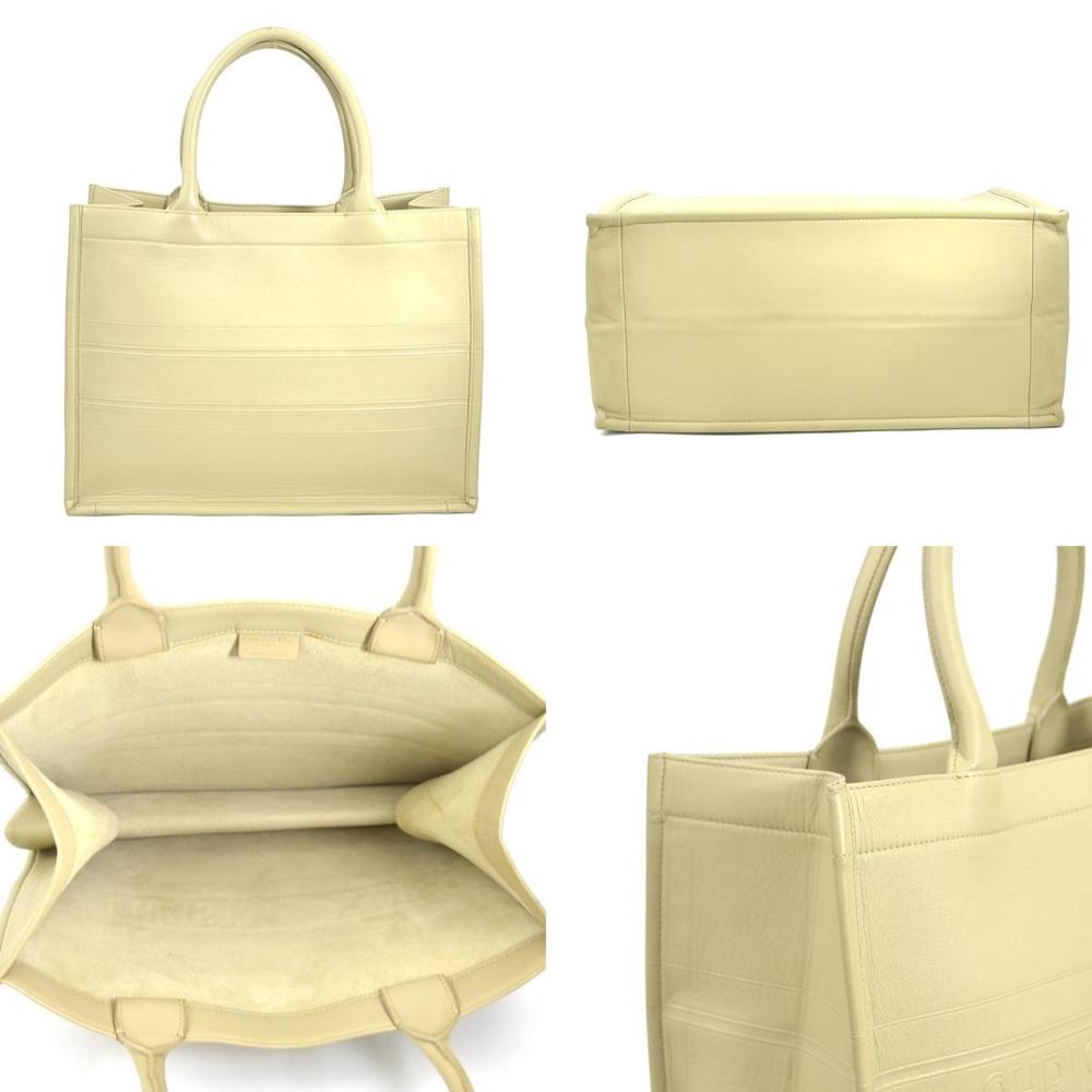 Beige Leather Dior Tote