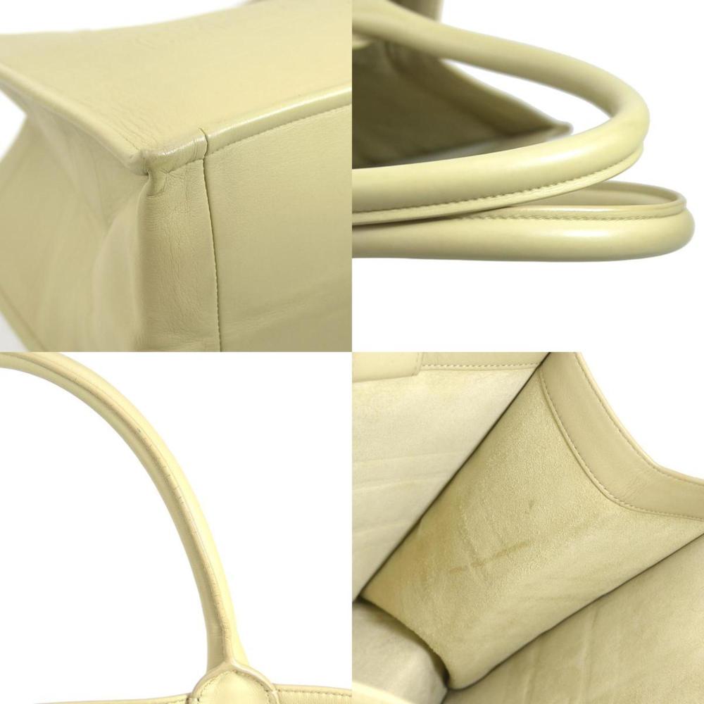 Beige Leather Dior Tote