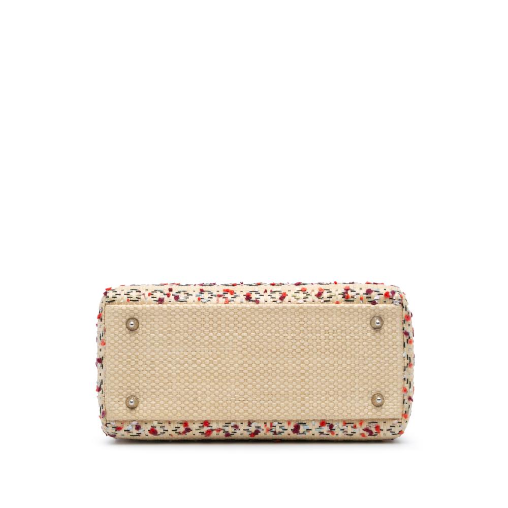 Beige Raffia Dior Lady Dior
