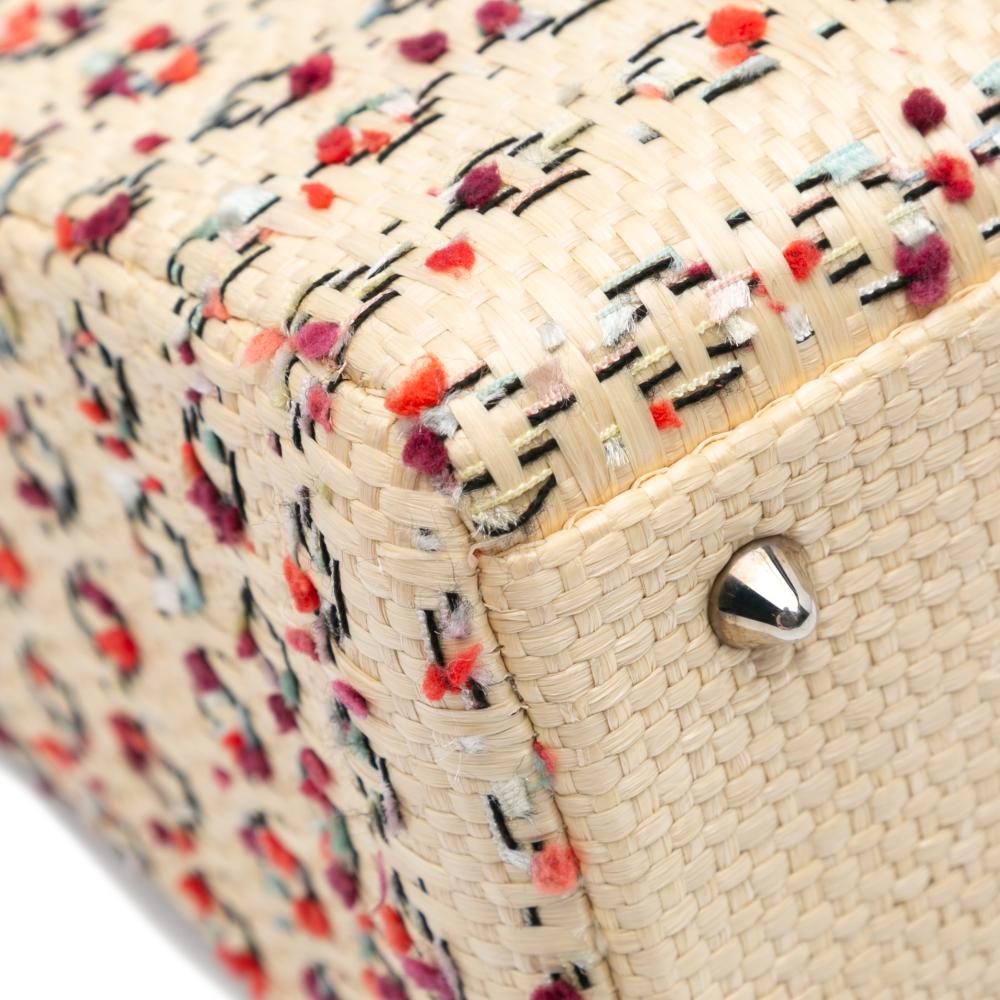 Beige Raffia Dior Lady Dior