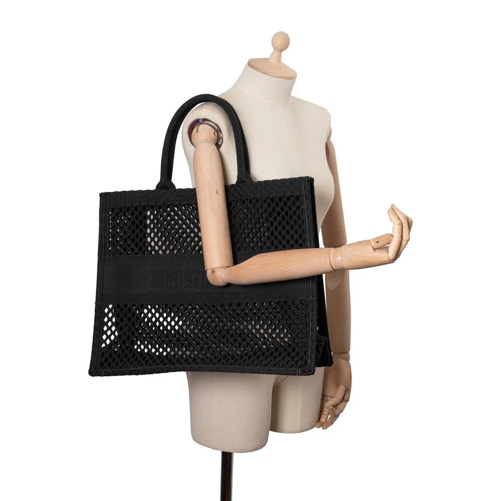 Black Canvas Dior Book Tote