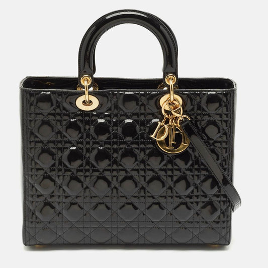 Black Canvas Dior Lady Dior