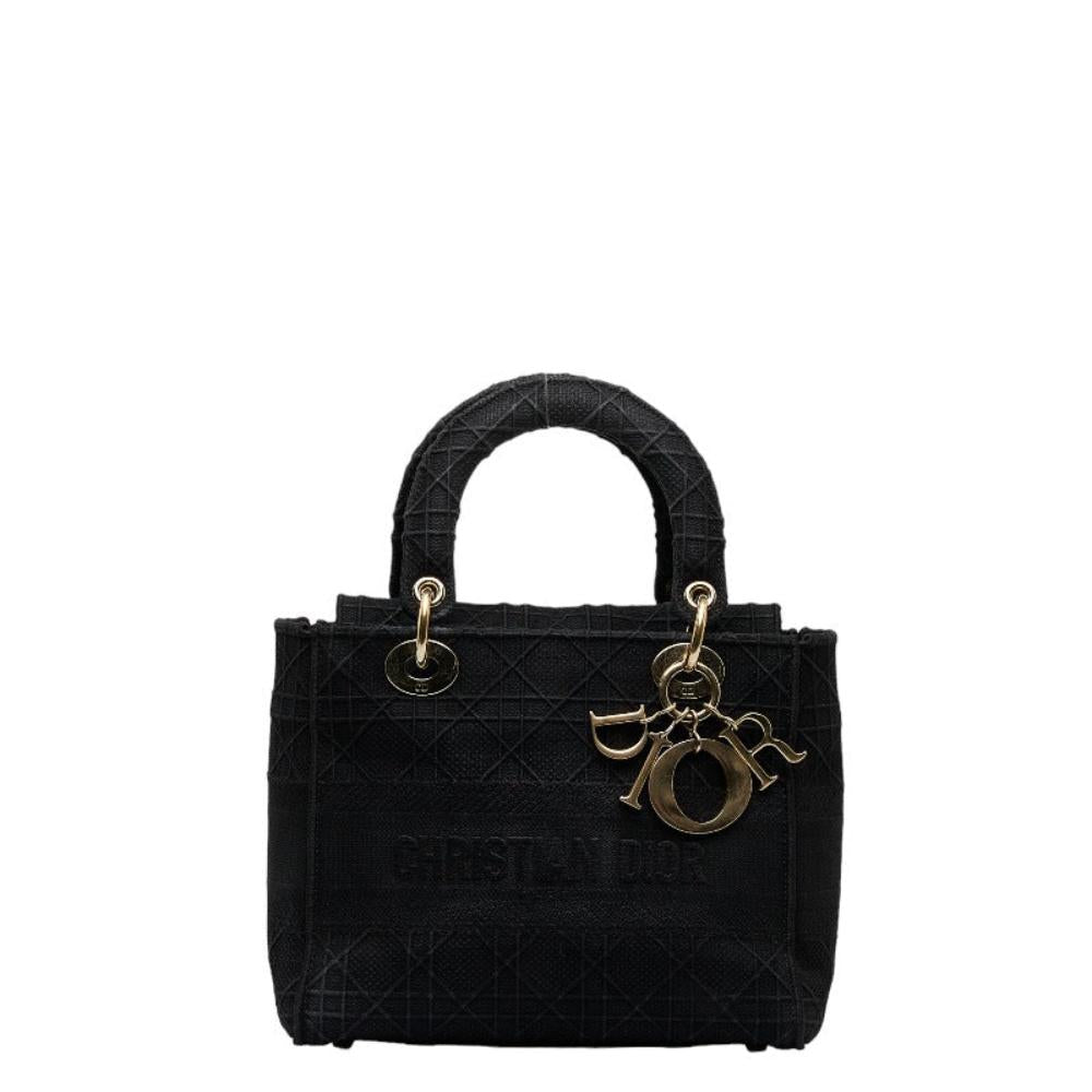 Black Canvas Dior Lady Dior
