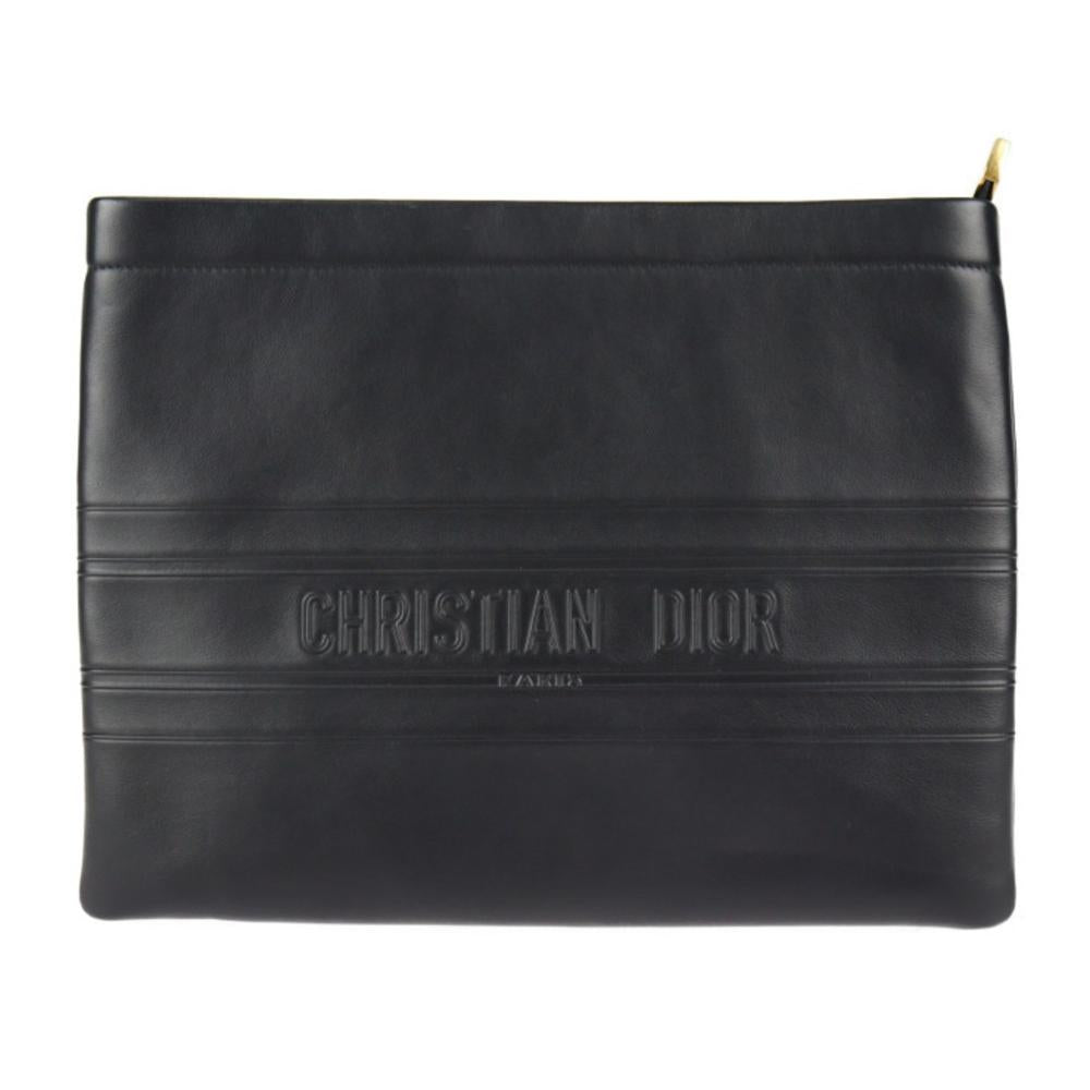 Black Fabric Dior Clutch