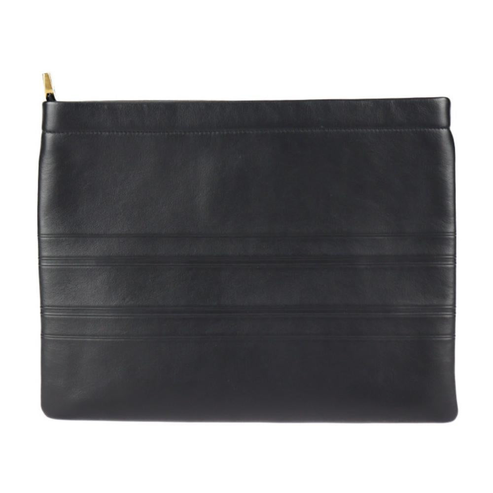 Black Fabric Dior Clutch