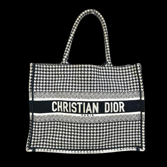 Black Fabric Dior Saddle Bag