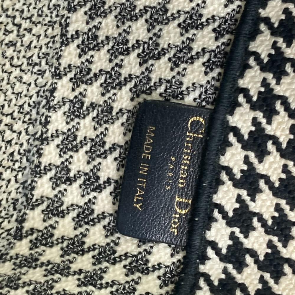 Black Fabric Dior Saddle Bag