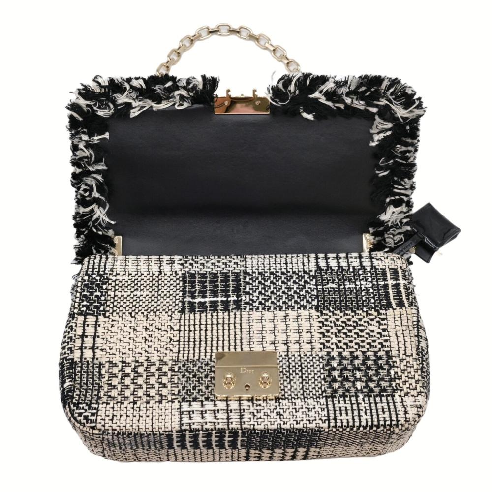 Black Fabric Dior Shoulder Bag