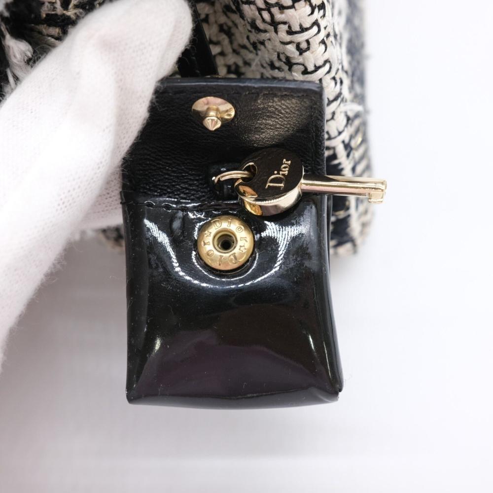Black Fabric Dior Shoulder Bag