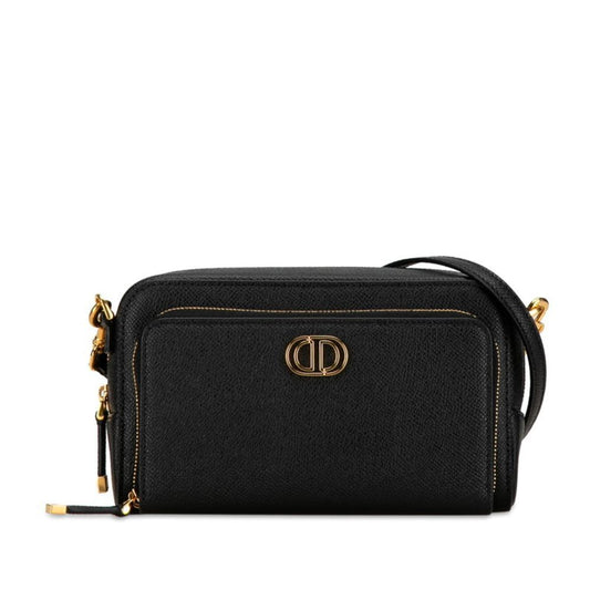Black Leather Dior Cosmetic Pouch