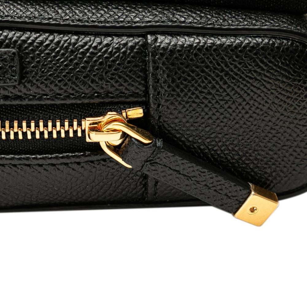 Black Leather Dior Cosmetic Pouch