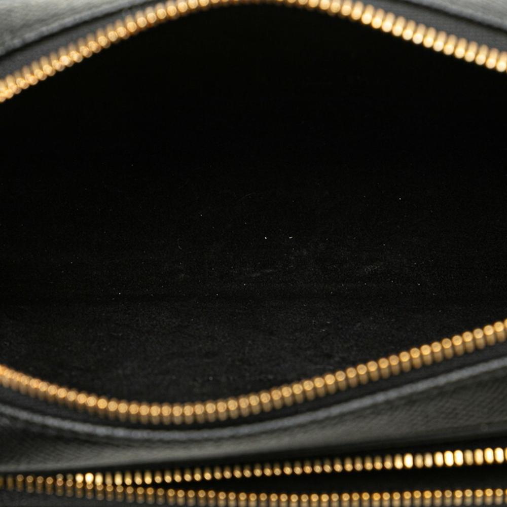Black Leather Dior Cosmetic Pouch