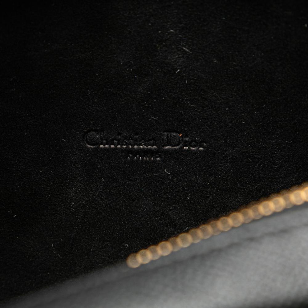 Black Leather Dior Cosmetic Pouch