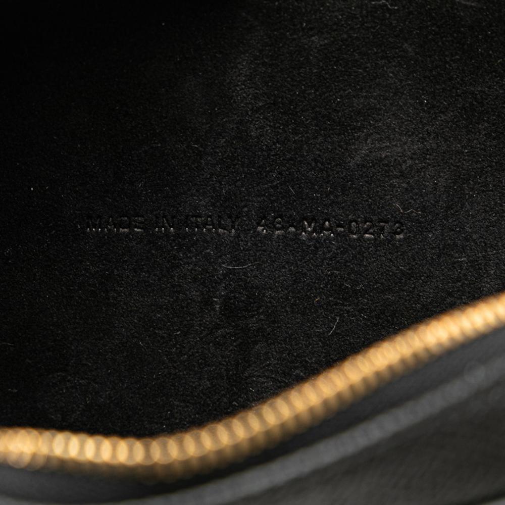 Black Leather Dior Cosmetic Pouch