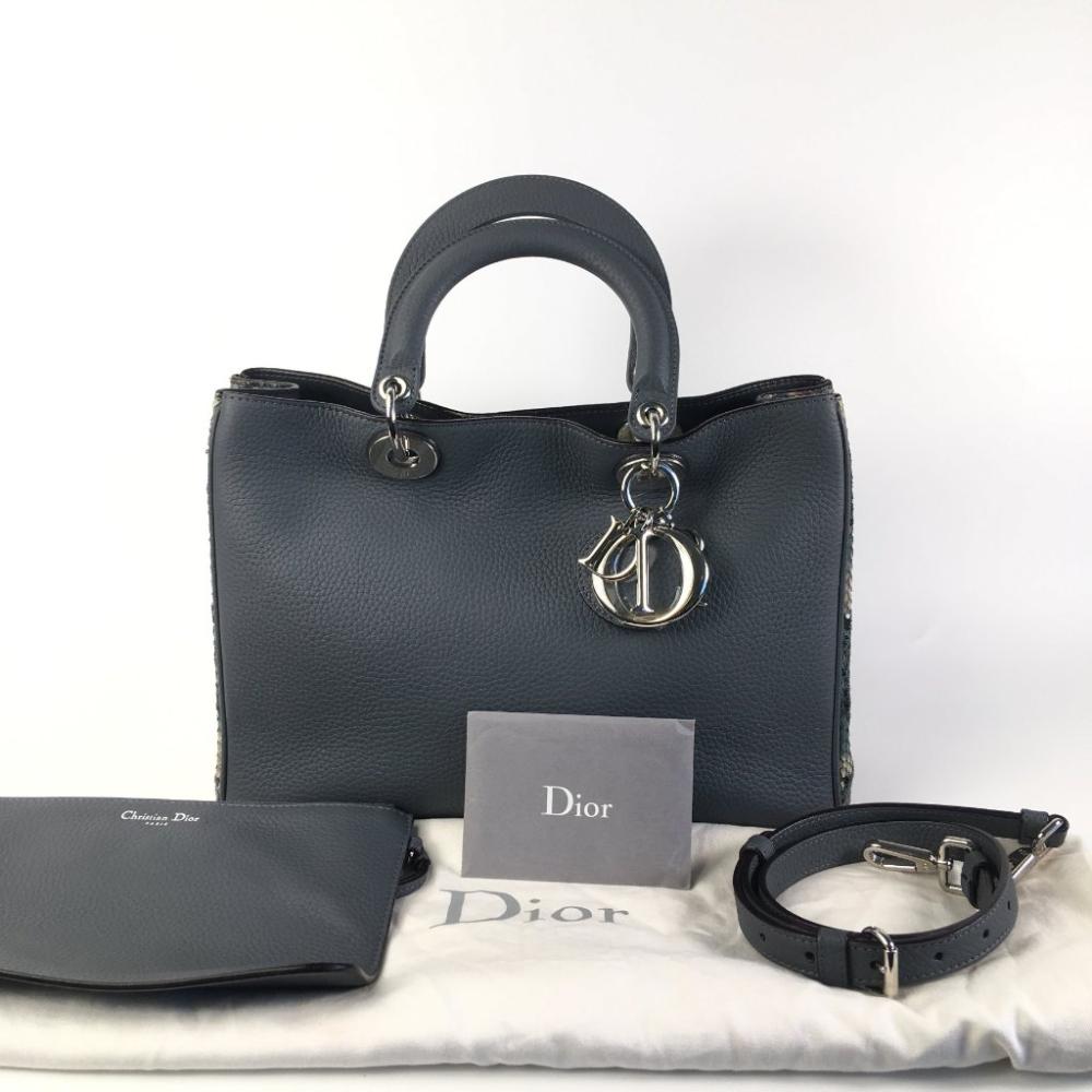 Black Leather Dior Handbag