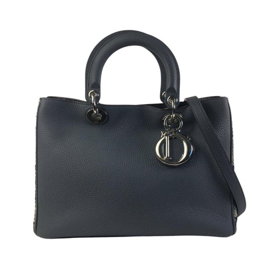Black Leather Dior Handbag