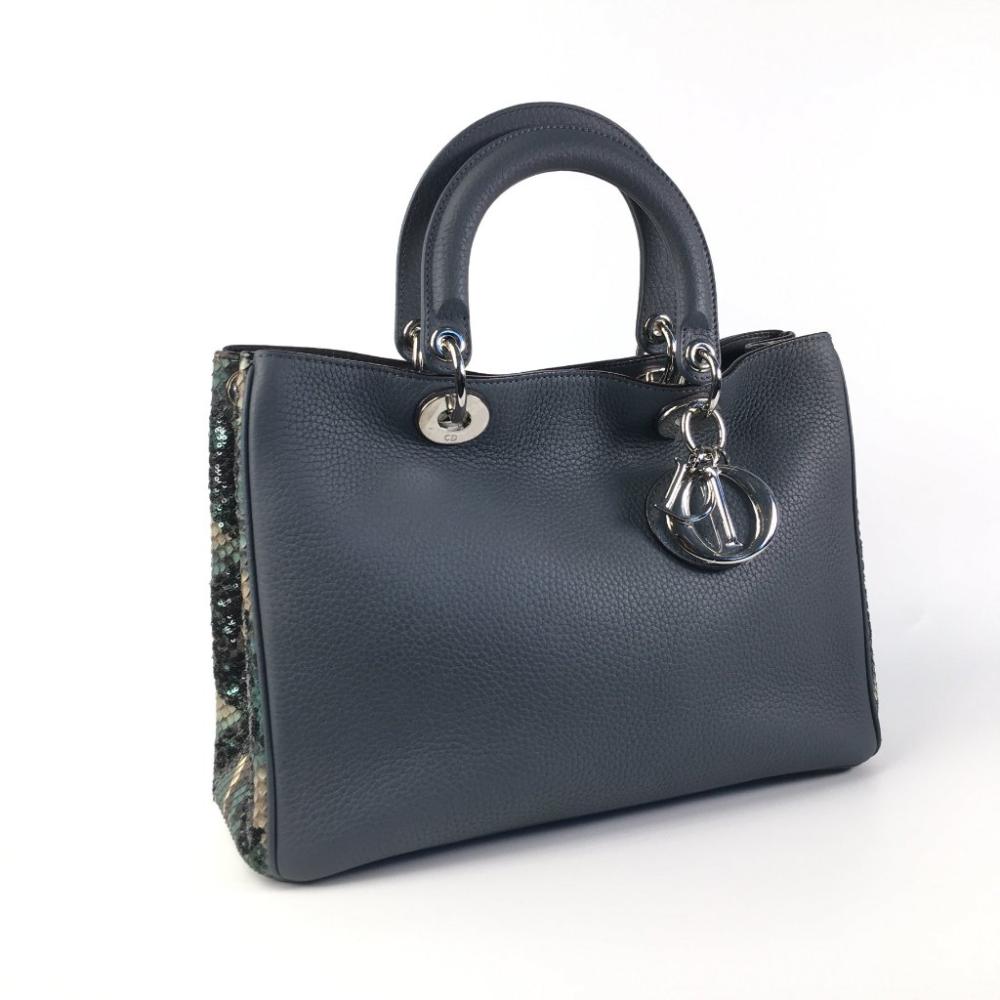 Black Leather Dior Handbag