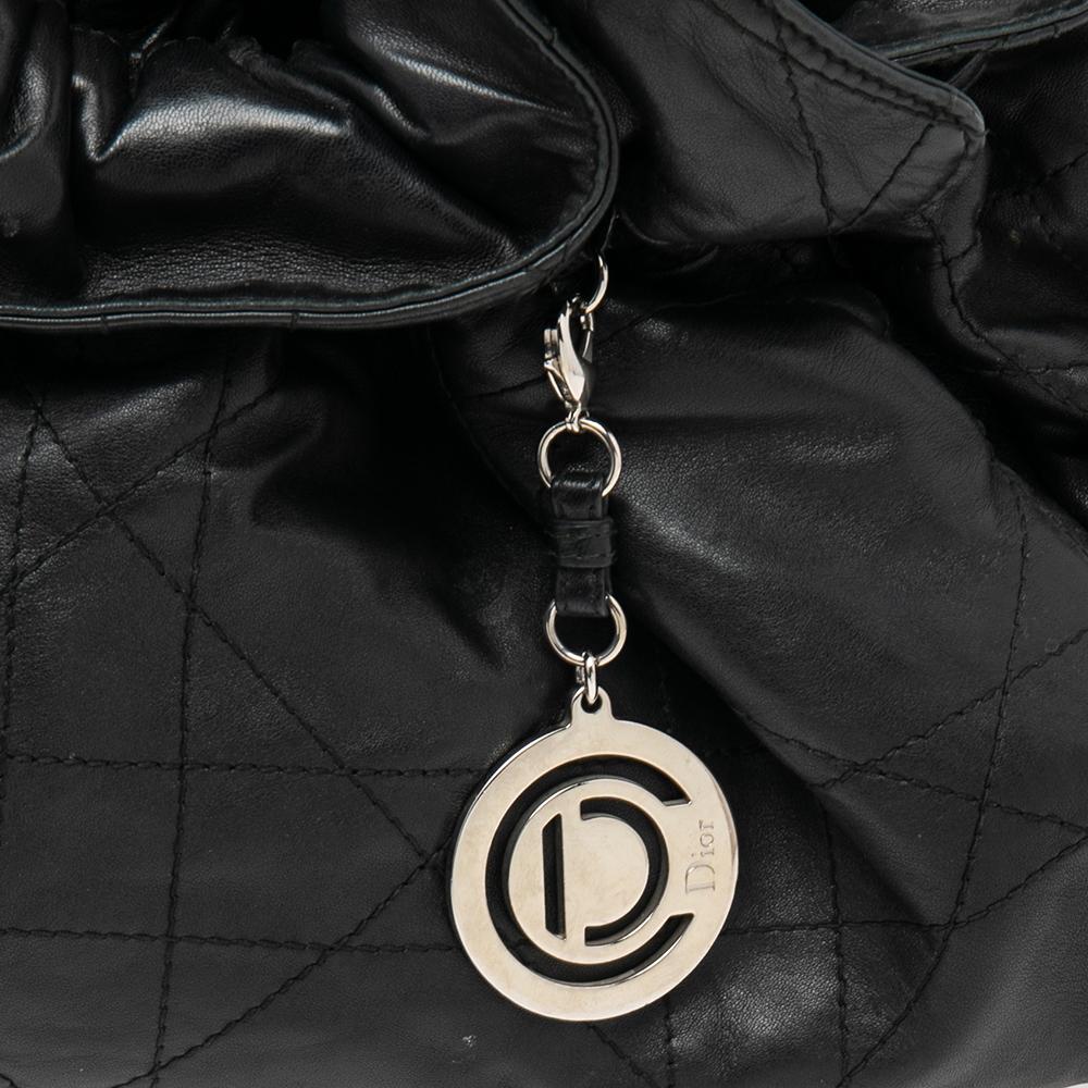 Black Leather Dior Handbag